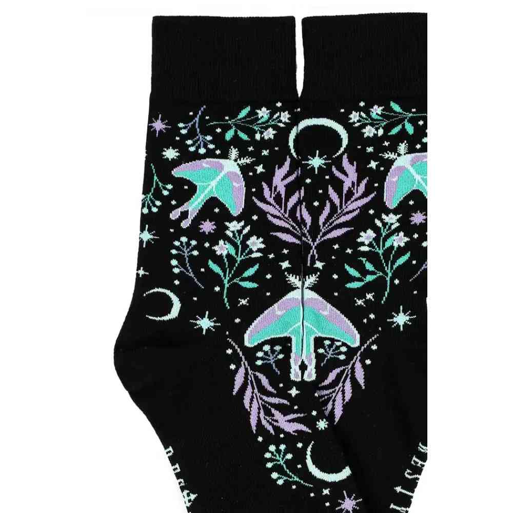 Restyle - Moonglow Jaquard Socken - Schwarz
